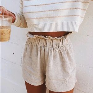 Grey Bandit Linen Shorts